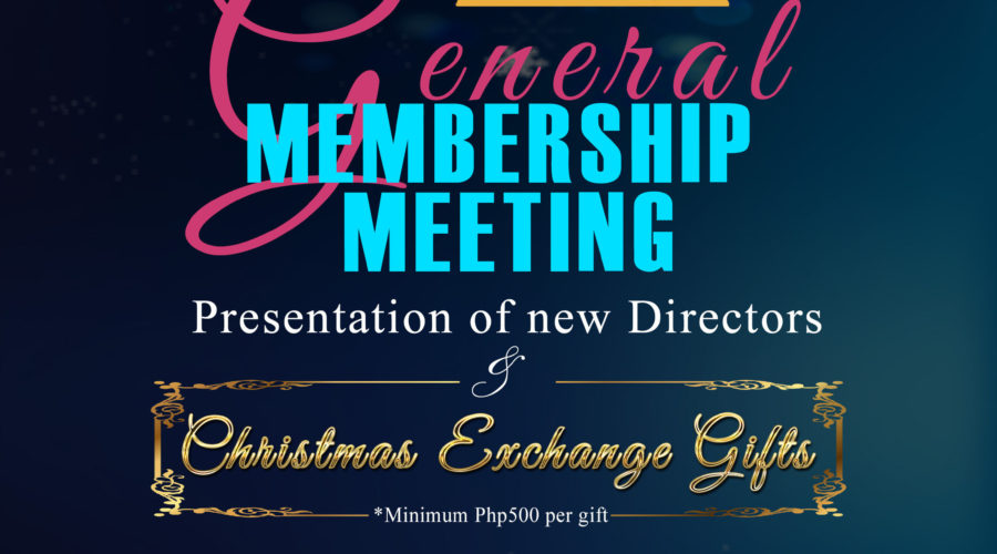 Year-End General Membership Meeting